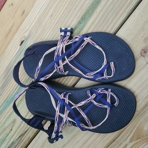 CHACO Women's Red, White, Blue Sandals